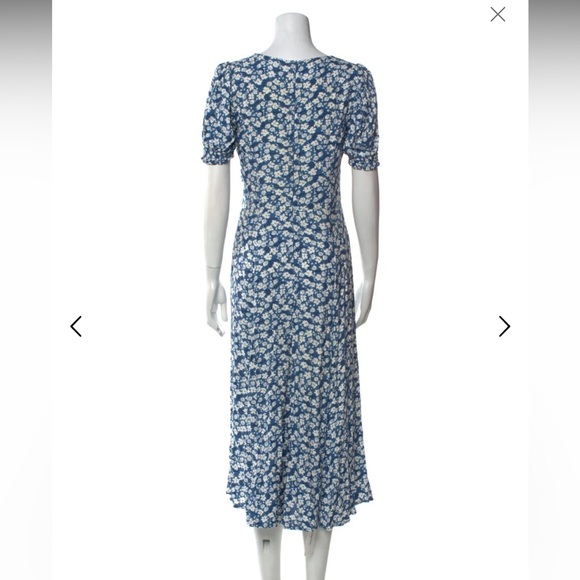 Reformation Blue Floral Lacey Dress M/6, perfect condition - Picture 5 of 7